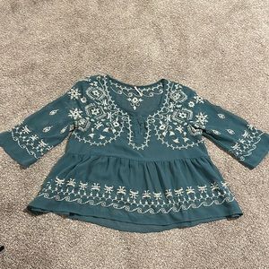 Free people blouse with stitching